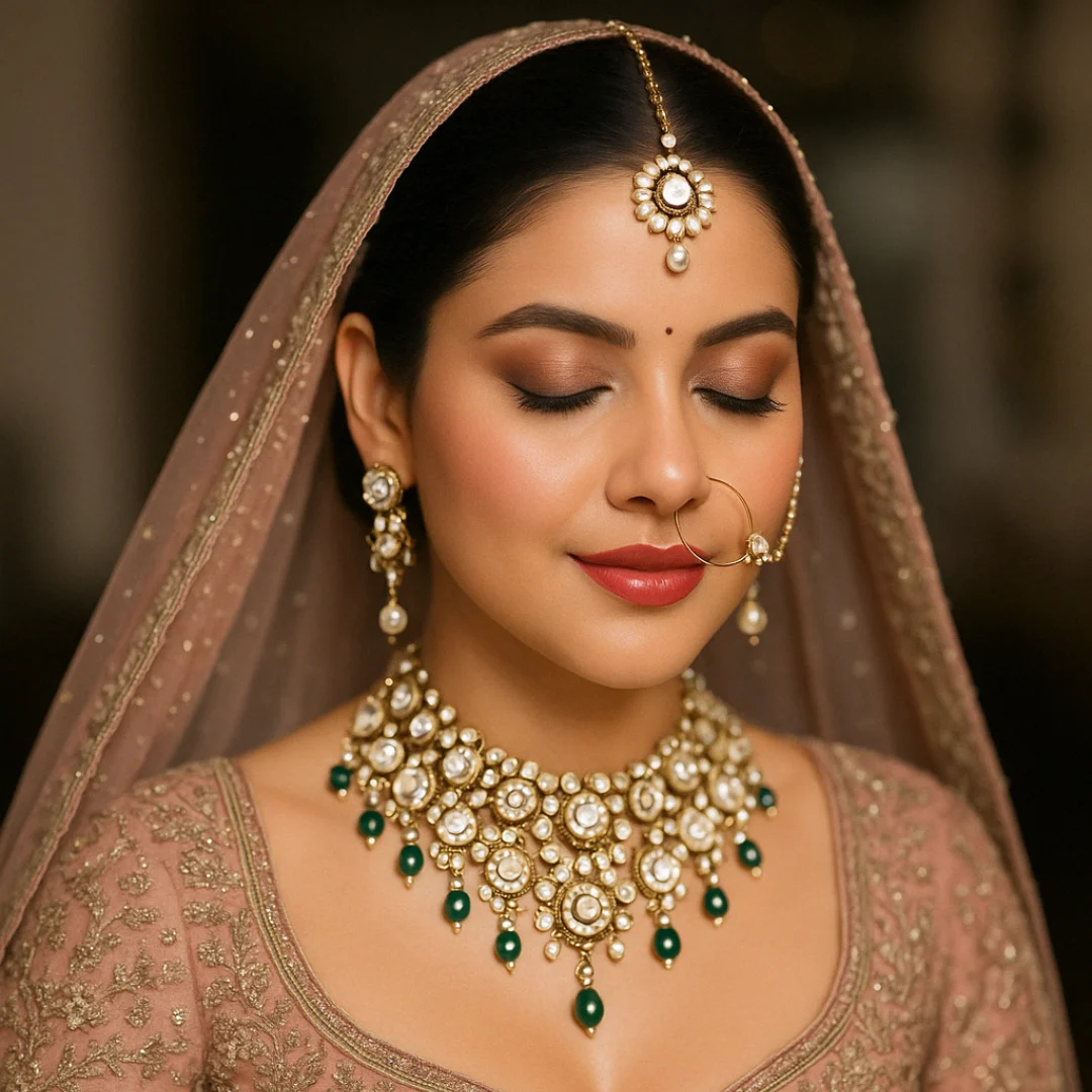 Subtle bridal makeup by Red Fox student